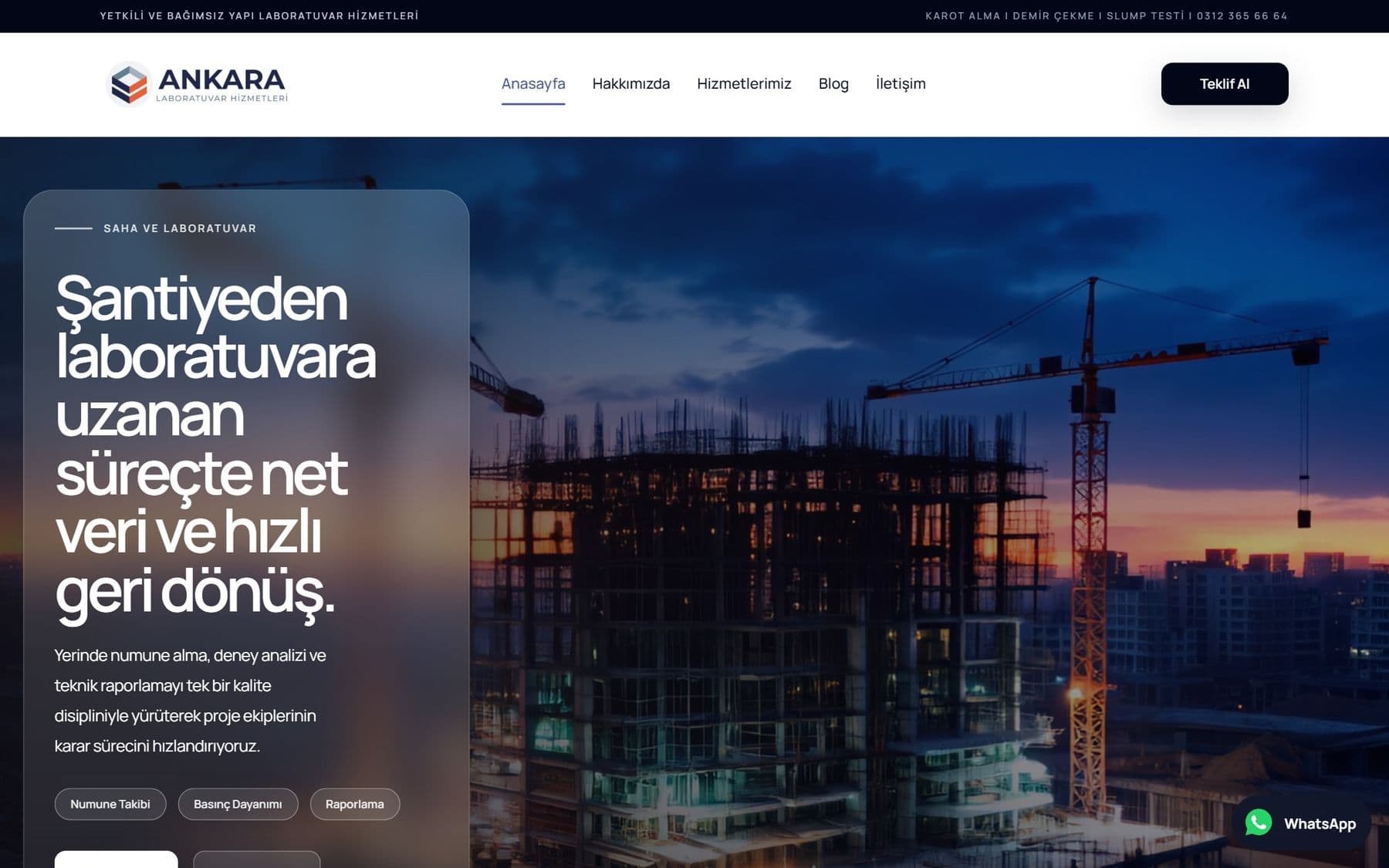 Ankara Yapı Lab web sitesi