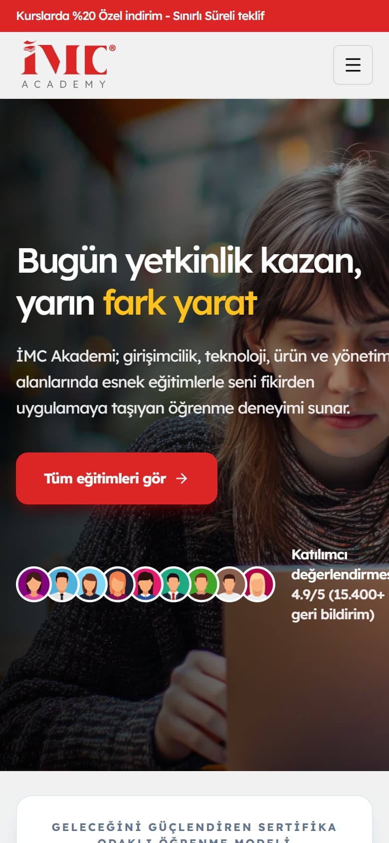 imcakademi.org mobil görünümü