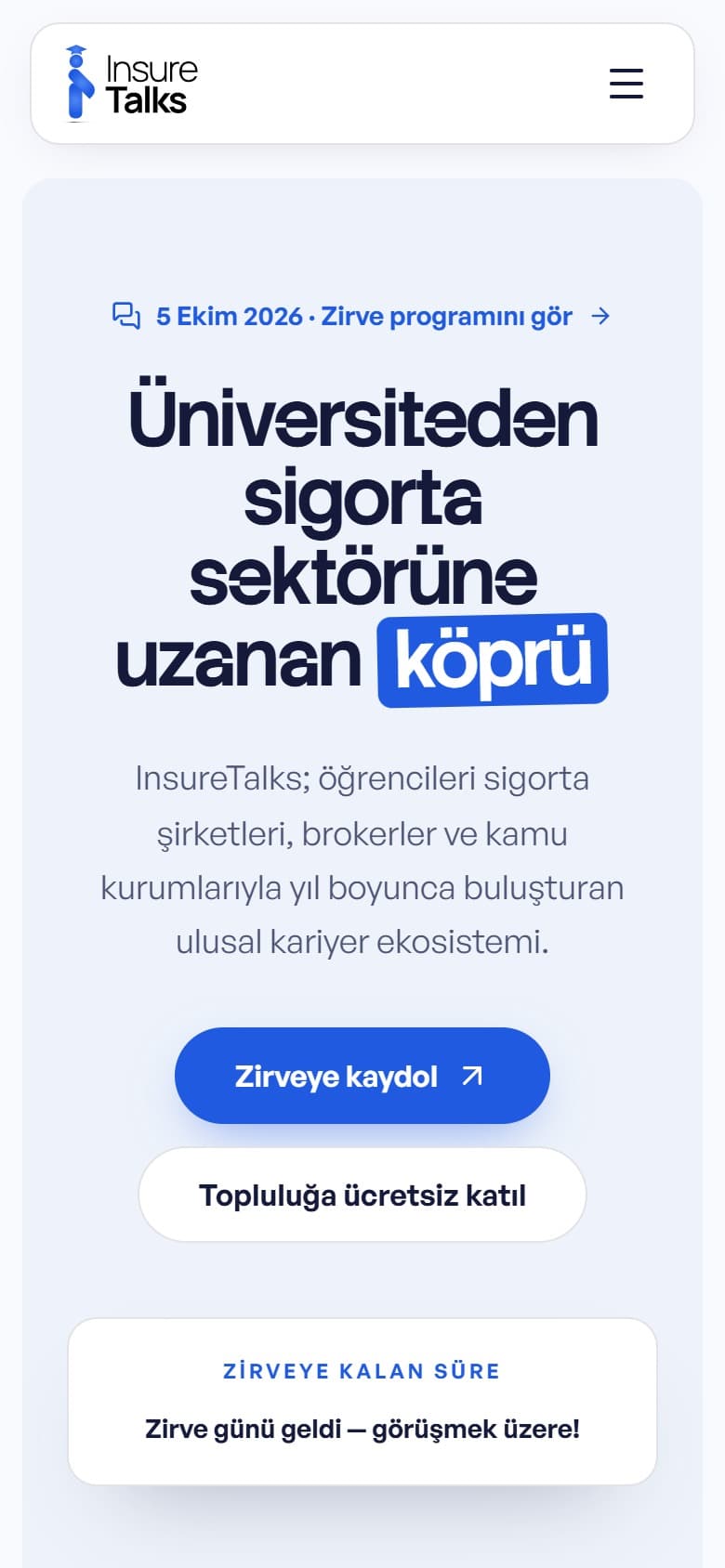 insuretalks.com.tr mobil görünümü