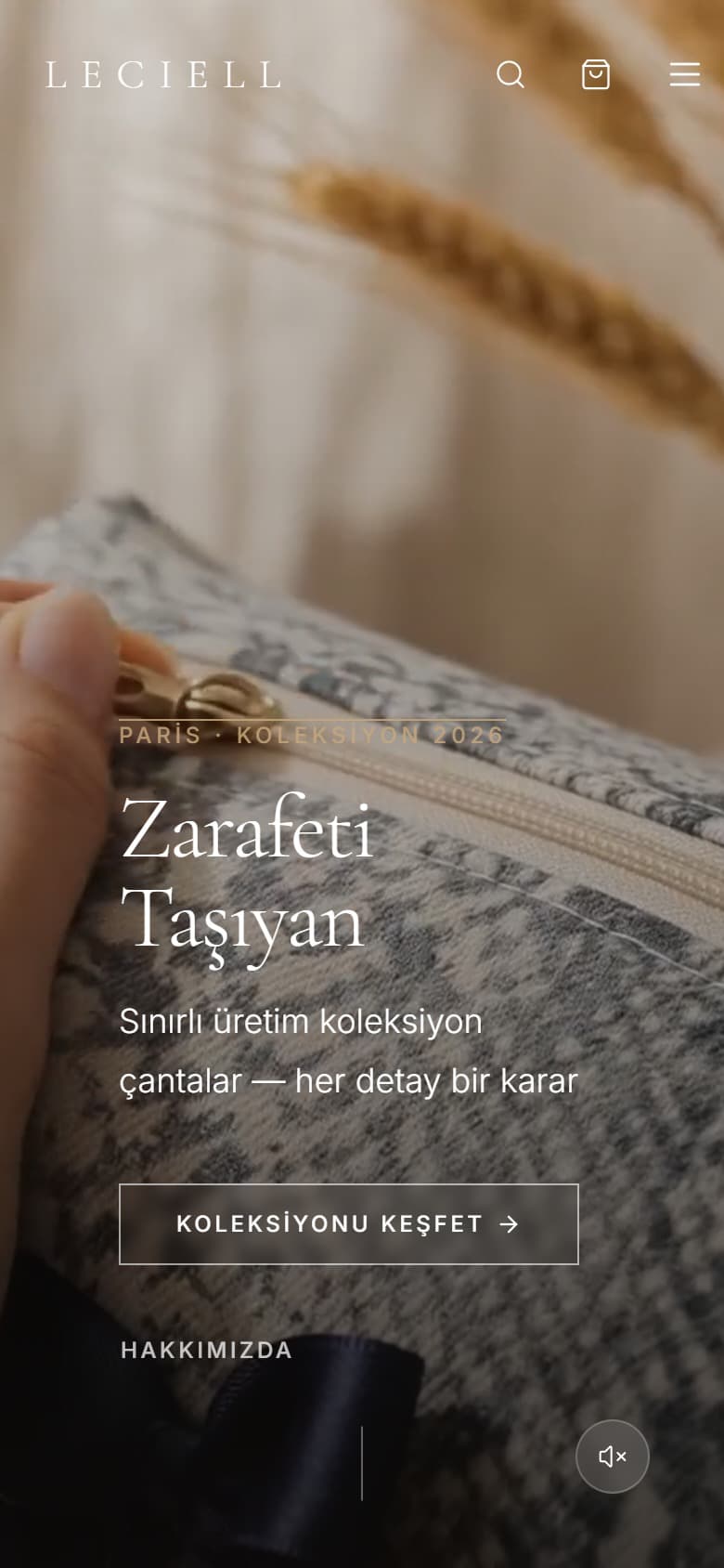 leciell.com mobil görünümü