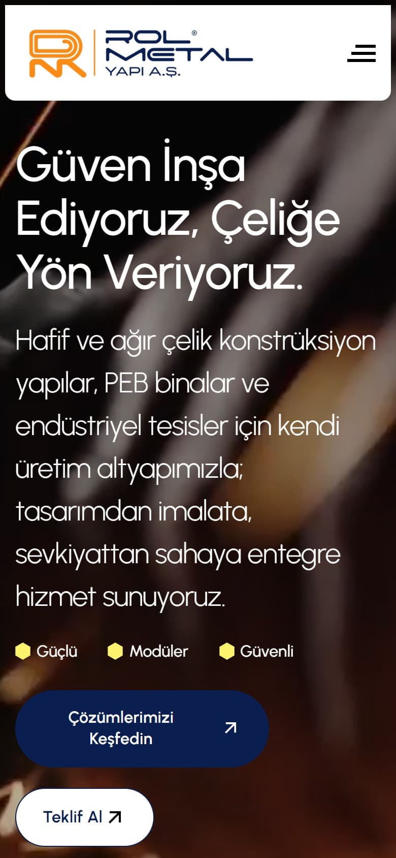 rolmetal.com mobil görünümü